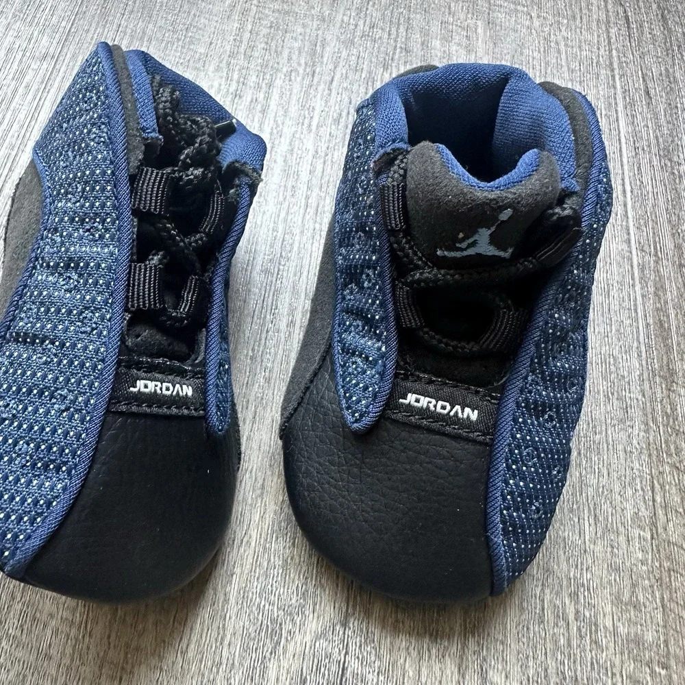 Nike Air Jordan, Retro 13, NEW Brave Blue Baby Infant Crib Shoes, US Size 2C